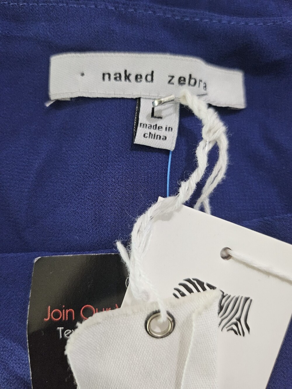 L-Naked Zebra- Royal Blue Mini Dress NWT - Picture 6 of 6